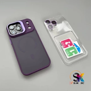 วงเล็บแม่เหล็ก สีน้ําเงินเข้ม โลหะพื้นผิวเปลือกแข็งฝ้าเข้ากันได้กับ iPhone 17 16 15 14 13 12 11 Pro Max Plus 17Air ปลอก Matte Starry Orange เคสป้องกันโทรศัพท์