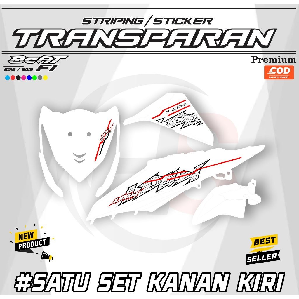 สติ๊กเกอร์แถบ UV TRANSPARENT สําหรับ BEAT FI URBAN VERSION H85 TRANSPARENT