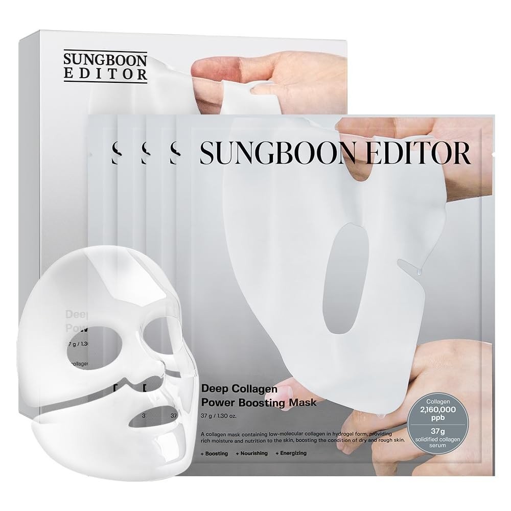 SUNGBOON EDITOR Deep Collagen Overnight mask 37gx4ea | มาส์กหน้าคอลลาเจนให้ความชุ่มชื้นดั้งเดิม | Re