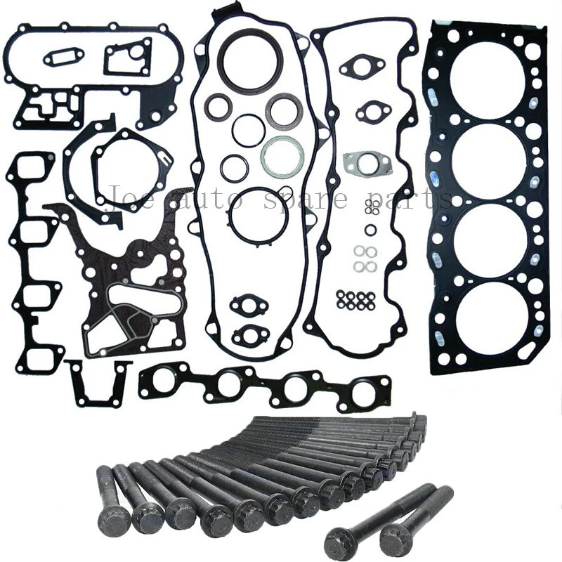 Cicishops 5L เครื่องยนต์ปะเก็นชุดเต็มชุดฝาสูบน็อตสกรูสําหรับ Toyota Hiace III II /Hilux II /Dyna 298