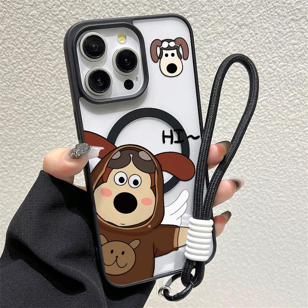 Magnetic เคส For IPhone 11 16 Pro Max 13 12 14 15 เคสโทรศัพท์ iPhone 13 แม่เหล็กโปร่งใสกันกระแทกเคสพลาสติกแข็ง Puppy