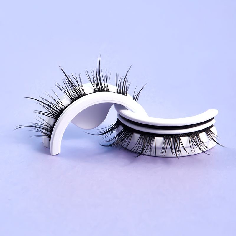 BQI自粘假睫毛自然仿真无胶水自粘睫毛可重复使用胶条一片式整条BQI self-adhesive false eyelashes natural simulation without gluefhyb