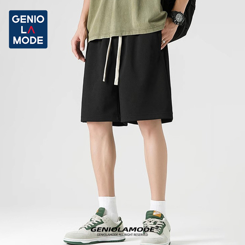 GENIO LAMODE กางเกงขาสั้น 300กรัม ไม่จำกัดเพศ ทรงหลวม ใส่สบาย ผ้าสปันซับเหงื่อแห้งเร็ว ไม่อับชื้น M-5XL