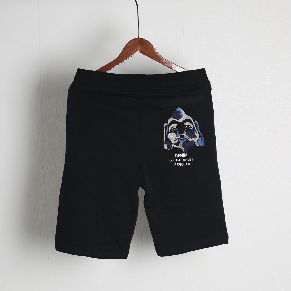 Evisu กางเกงกีฬาขาสั้นทรงหลวมลําลองสําหรับผู้ชายสไตล์ใหม่