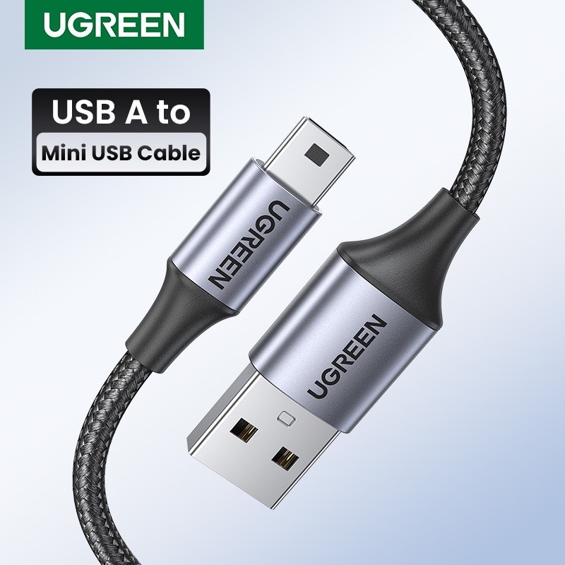 Ugreen Mini USB Cable Mini USB to USB A สายชาร์จข้อมูลอย่างรวดเร็วสําหรับเครื่องเล่น MP4 รถ DVR กล้องดิจิตอล