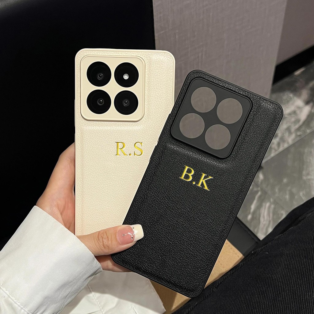 Custom ชื่อ Gold Letter เคสโทรศัพท์สําหรับ Xiaomi Poco X7 X5 Mi 14T 13T 11T Pro 11 Lite NE 5G Redmi 