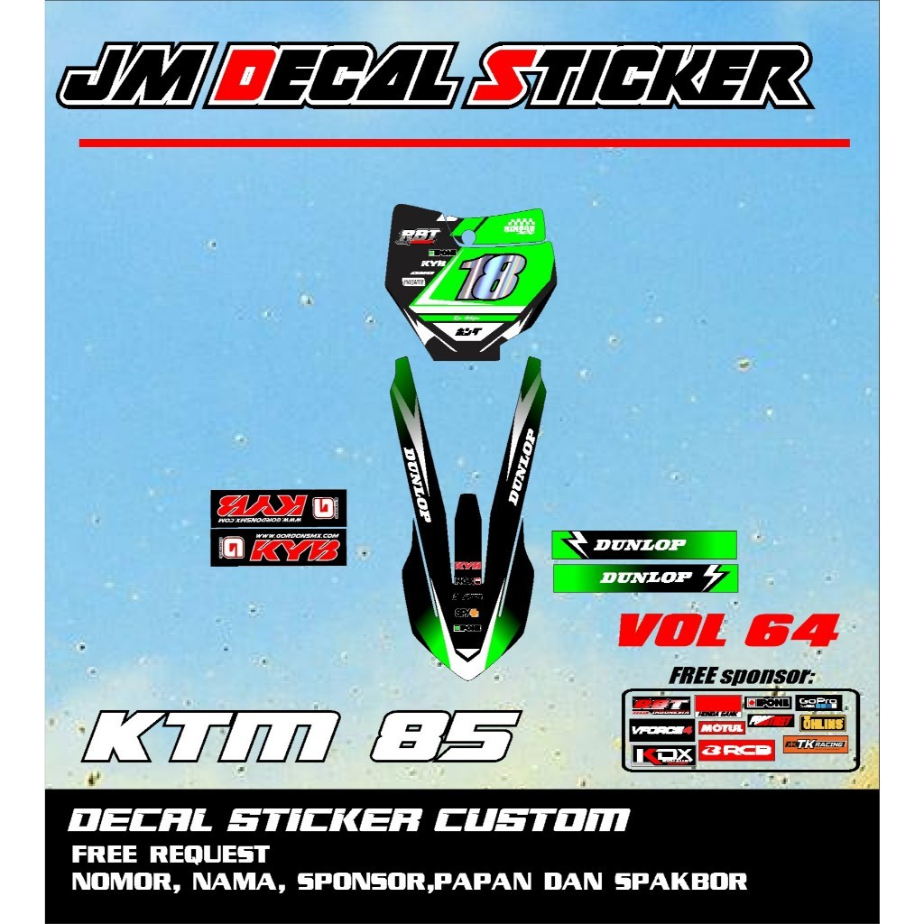 ล่าสุดด้านหน้า Fender Board Decal Ktm 85 Ktm หกวันล่าสุด Kx Klx 150 Klx Bf Klx Gordon Dtracker Kx Yz Ktm Viar Wr 155