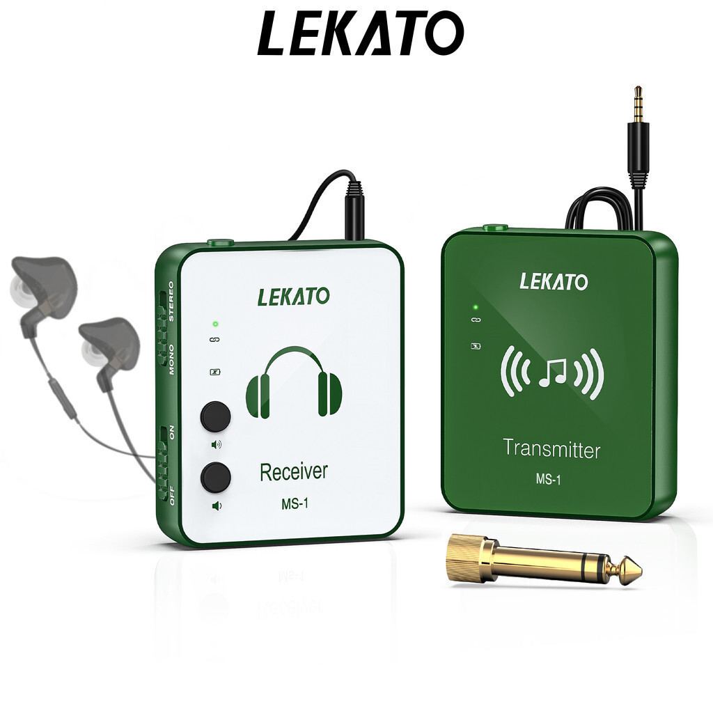 LEKATO MS1 inEar Monitor System IEM 2.4GHz Transtter ReceiverHT99 YX7T