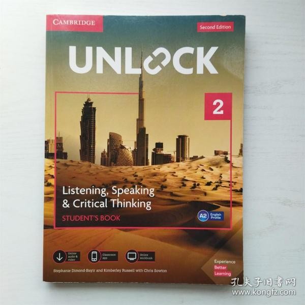 CAMBRIDGE UNLOCK 2 Second Edition A2 โปรไฟล์ภาษาอังกฤษ UNLOCK 2 ระดับ二A2A2 Aber语เรียบง่าย
