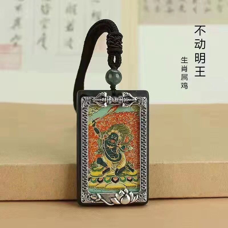西藏唐卡帅气新款吊坠项链十二生肖本命年佛牌毛衣链饰品Xizang Thangka Handsome New Pendant Necklace Twelve Born20250923
