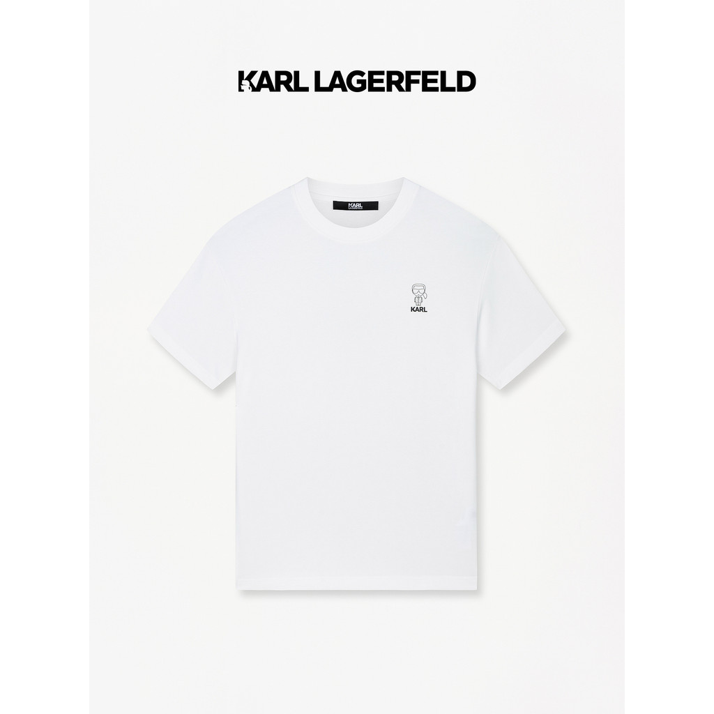KARL LAGERFELD เสื้อยืดแขนสั้น สไตล์ Lafayette