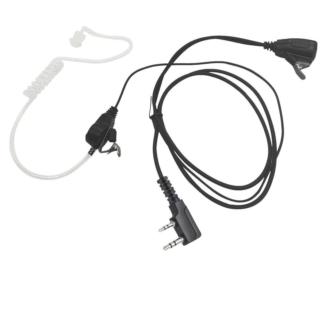 วิทยุการเฝ้าระวังหูฟังพร้อมไมโครโฟน Walkie Talkie ชุดหูฟังหลอดอะคูสติกสําหรับ Baofeng UV-5R BF-888S 