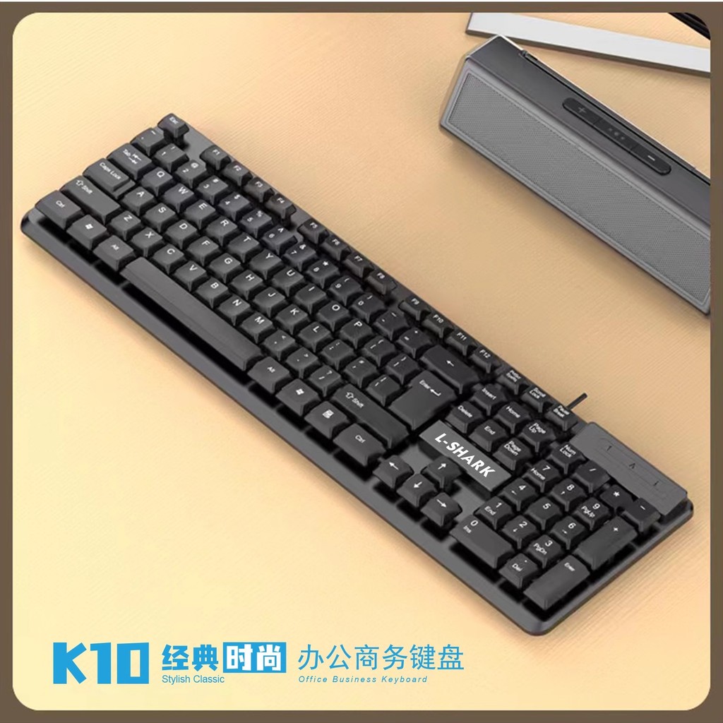 เม้า คีย์บอร์ด ชุดคีย์บอร์ดและเมาส์ Lingsha K10 T100คีย์บอร์ดและเมาส์ usb แบบมีสายโน้ตบุ๊คคอมพิวเตอร