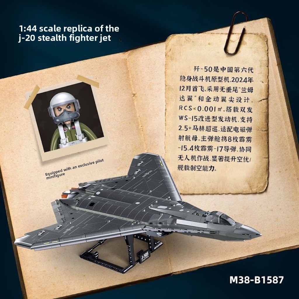MYBRICKSTORE 879PCS MOC J-50S หก Stealth Air Fighter Jet รูปพัฒนาของเล่น Building Block อิฐของขวัญเด