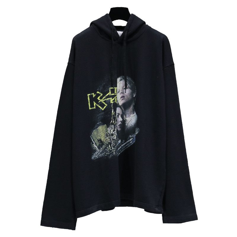 VETEMENTS HOODIE สีดำ สไตล์เรือไททานิค