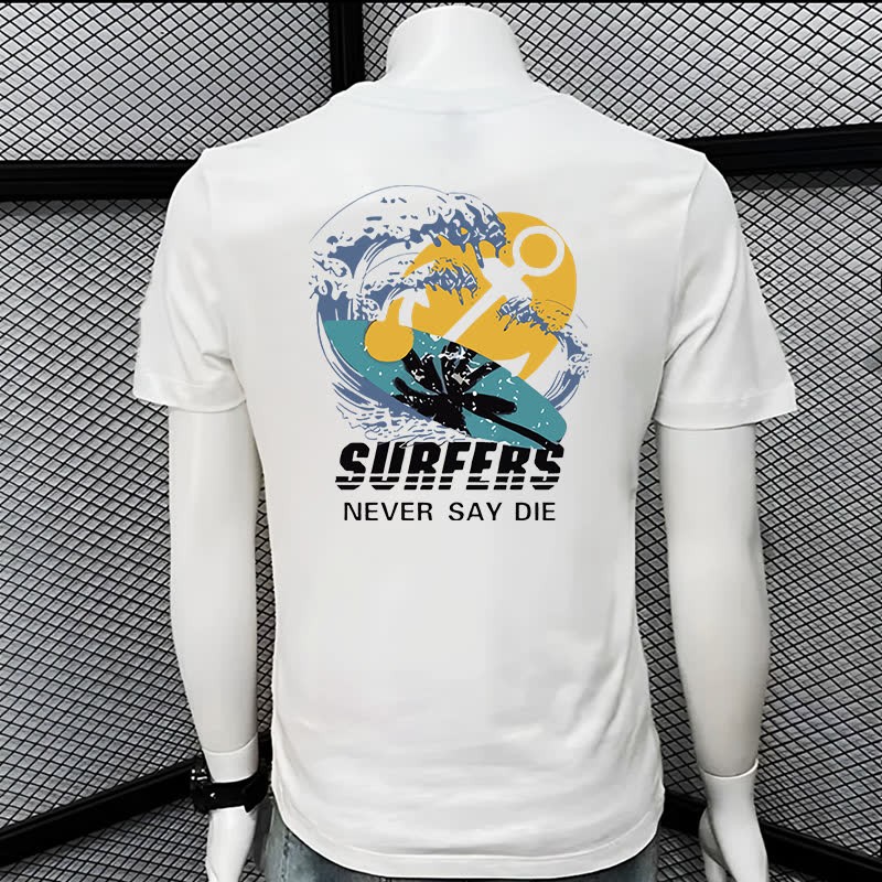 COD 2025 Summer T-Shirt 2024 Trendy Brand Sports New Men's Loose Fit Large Size Round Neck Printed I