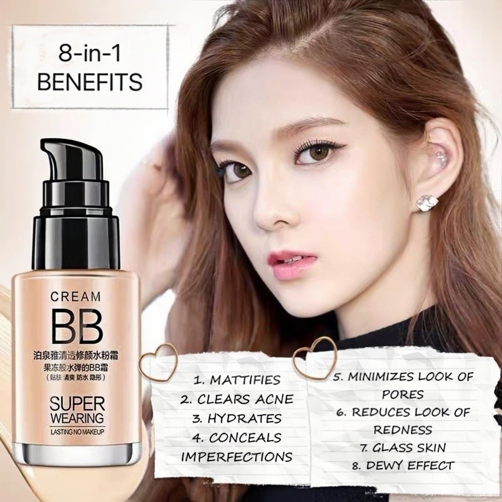 ครีมรองพื้น Jiangzhib สูตรควบคุมความมัน ปกปิดเรียบเนียน สูตรกันแดดกันน้ํา ครีมนวดไวท์เทนนิ่ง HF926