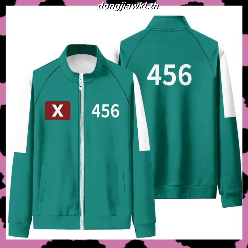 Ys Squid Game Season 2 หมายเลข 246 230 120 333 แสดงซิปเสื้อกันหนาวเสื้อแจ็คเก็ต Unisex Top