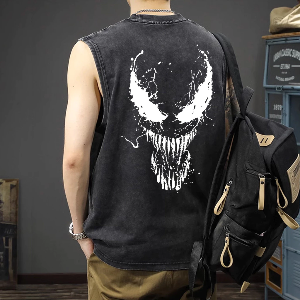 Sea.Tee เสื้อกีฬา เสื้อแขนกุด plus size ผ้าCotton 100% สบายและนุ่ม 'Venom' 3XL