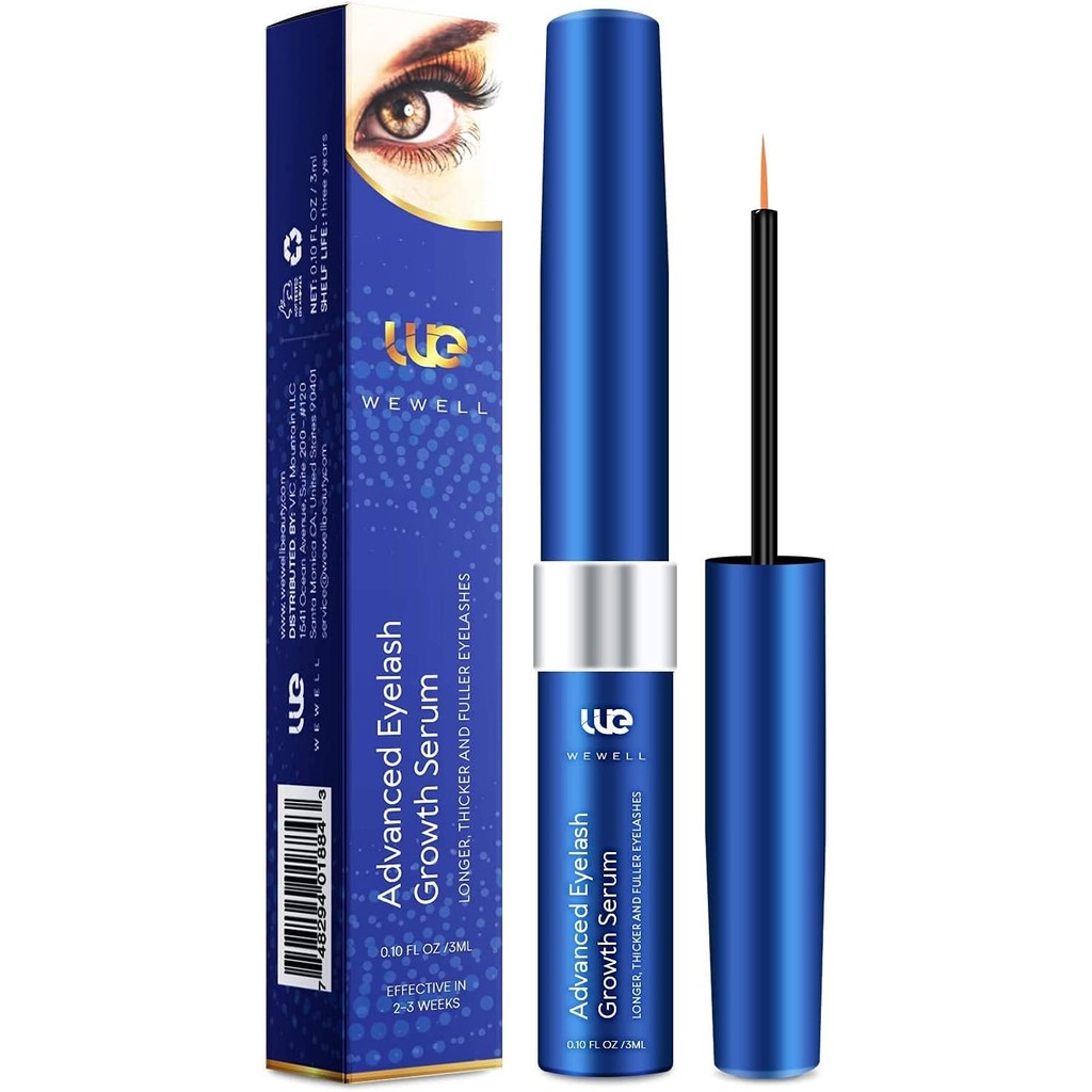 Wewell Eyelash Growth Serum,Brow Lash Growth Serum, Natural Brow Lash Enhancer.Thicker Natural Longe