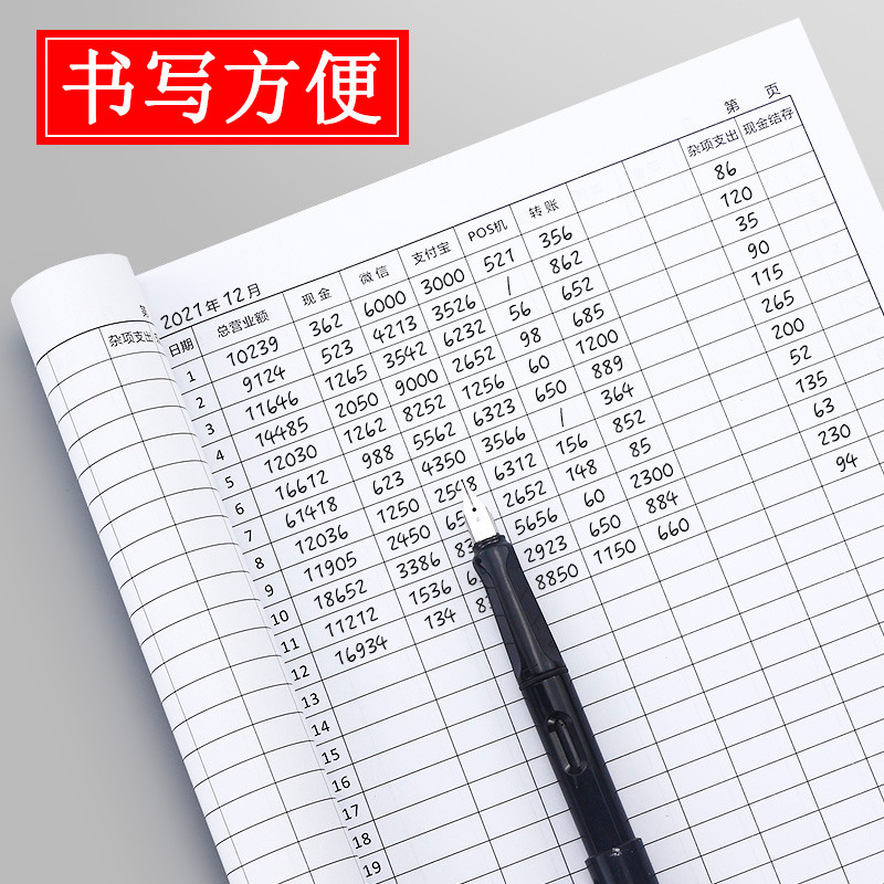 Daily Business Ledger Cash Diary Ledger for Business Office Supplies Ledger Indie and Expenditure Le