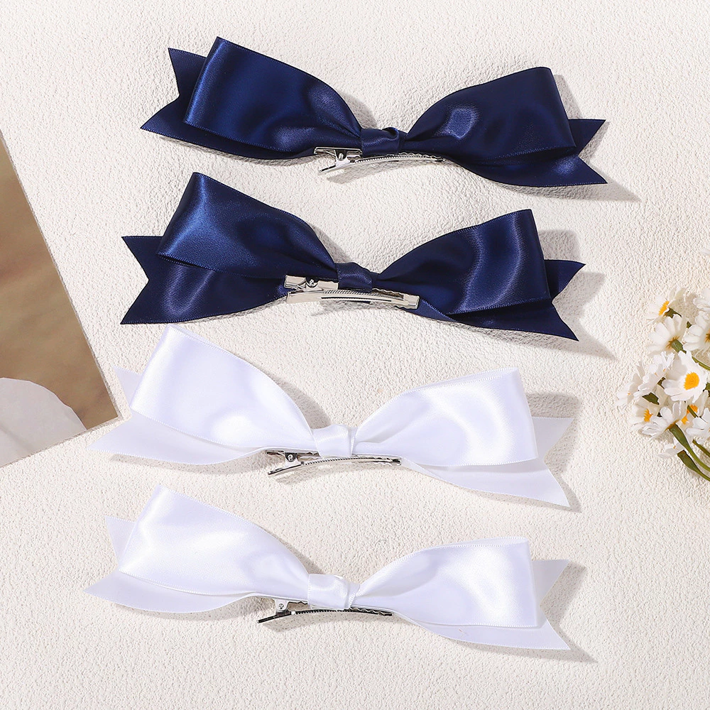 2pcs กิ๊บติดผมและโบว์ ขนาด 7.8 นิ้ว สำหรับผู้หญิงและเด็กหญิง พร้อมหางม้าและเครื่องประดับผม