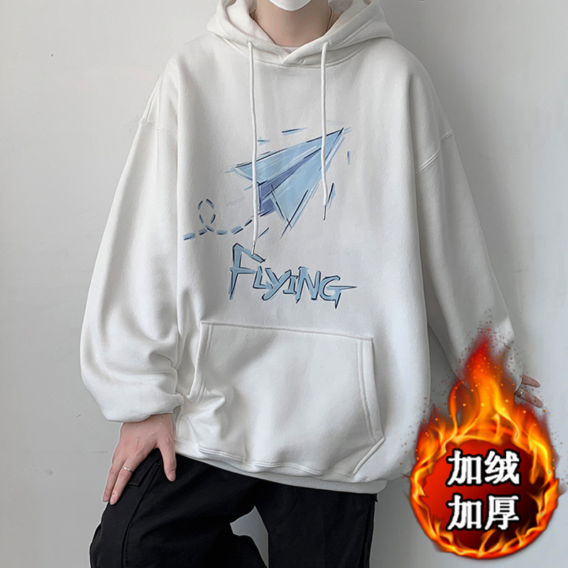 2025 NEW 2025 Heavy Winter Hooded Fleece Thickened Sweatshirt for Boys, Loose Fit Sports Jacket for 