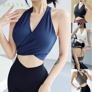 ArayaLady SportBra WX116 สปอร์ตบราสายไขว้เอว ทรงสวย ใส่สบาย สำหรับออกกำลังกายและโยคะ รุ่นใหม่ล่าสุด