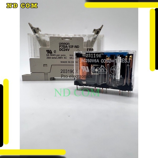 P7SA-10F-ND DC24  Omron Relay Socket for use with G7SA Series 10 Pin, 24V dc พร้อม ส่งจากไทย ส่งของท