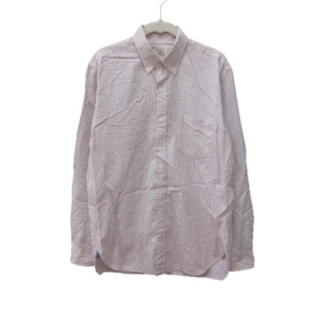 J.CREW CREW Shirt stripe Long sleeves White red Direct from Japan Secondhand