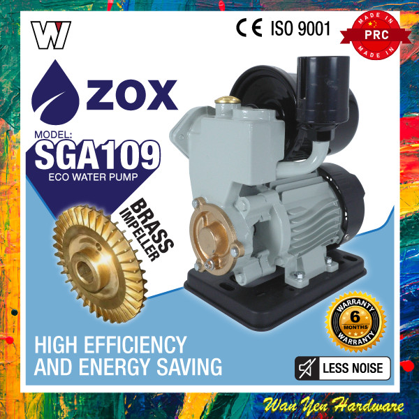 ZOX SGA109 - ปั๊มน้ําอัตโนมัติ / ปั๊มป้องกันตัวเอง / PAM AIR RUMAH - ZOX SGA109 - 0.5HP