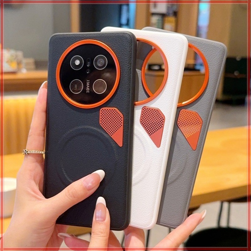 การกระจายความร้อนเคสโทรศัพท์แม่เหล็กสําหรับHonor X9D X9C 5G X9Cสมาร์ทX70 X60 Proเลนส์โลหะธรรมดาหนังAnti drop Case Sensitiveปุ่มอิสระฝาครอบป้องกัน