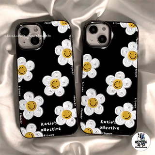 เคสโทรศัพท์ For iPhone 16 16PRO 14 14PROMAX 11 15 13 12 15Pro Max 8 7 16 Plus X XR ดอกไม้ยิ้มแย้ม นิ่มกันกระแทก เคสไอโฟน