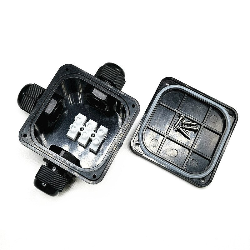 กล่องแยกกลางแจ้ง 3J701 Connector กันน้ํา 1 Out 2 สาย IP68 Inlet กันน้ําป้องกันกล่อง X20 กันน้ํา 5J4G