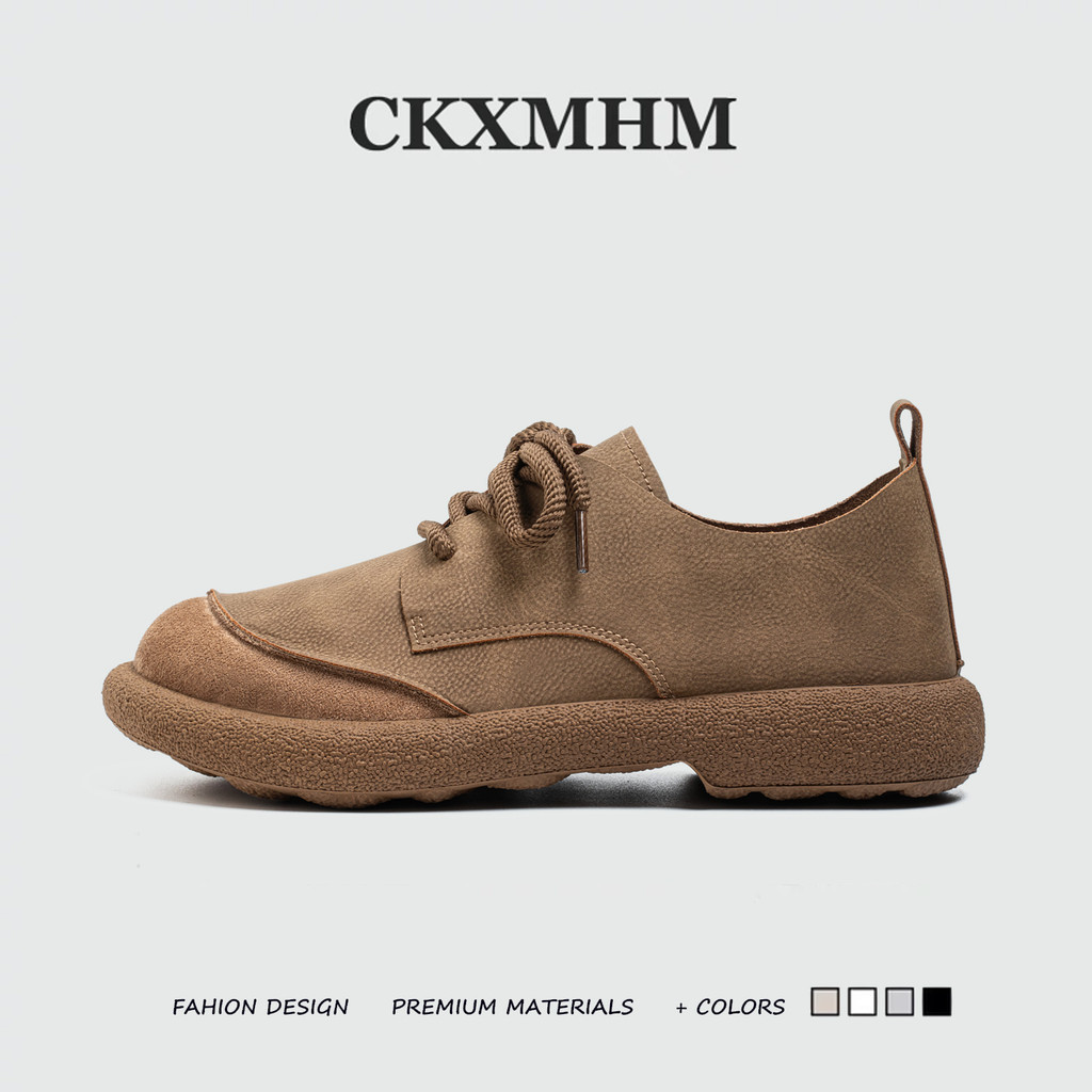 CKXMHM 39-46 รองเท้าหนังผู้ชายแฟชั่นรองเท้าบูทขนาดใหญ่ 46