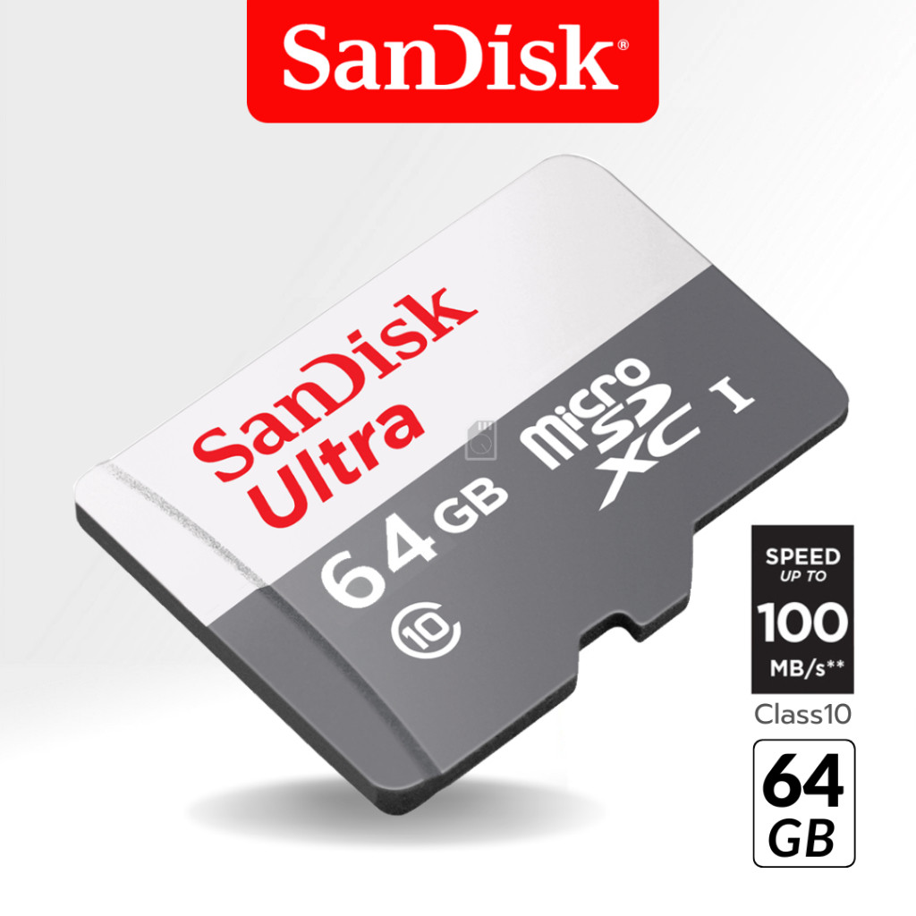SanDisk Ultra Micro SDcard Cl10 32GB 64GB 128GB SDSQUNR เมมโมรี่การ์ด กล้องวงจรปิดไร้สาย TF Card