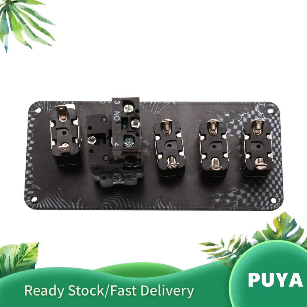 Puya 6 ใน 1 12V 40A RED Engine Start ปุ่มพร้อมสวิตช์สลับ 3 สวิตช์สวิทช์โลหะจุดระเบิดสากลสำหรับอุปกรณ