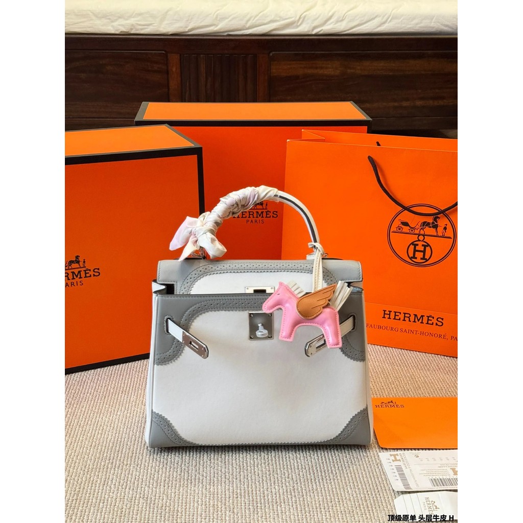 Aimajia Kelly 28 กระเป๋าถือคลาสสิก ทำจากหนังวัวคุณภาพสูง