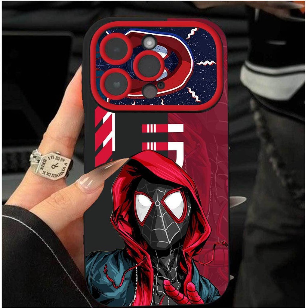อินเทรนด์ Spiderman Cool Premium โทรศัพท์มือถือ Soft Case ใช้งานร่วมกับ iPhone 14ProMax 17PRO 15 12Promax Anti-Fingerprint 16Plus 8Plus 13Pro 11 XR Shock-Resistant Frosted เคสป้องกัน