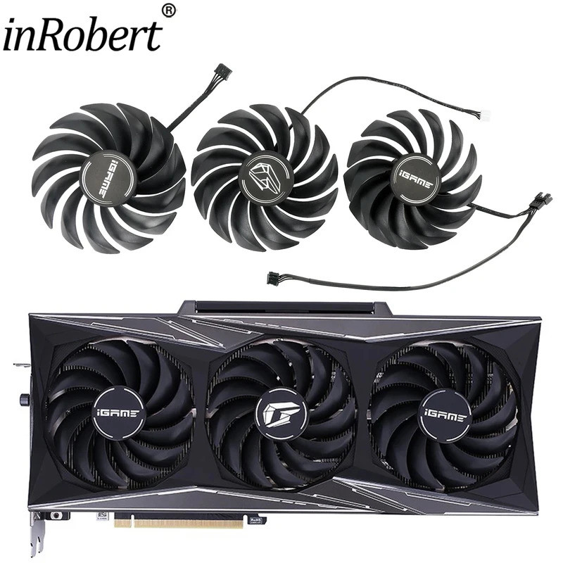 90 มม.PVA080E12R RTX3060 RTX3070 RTX3080 พัดลมระบายความร้อนสําหรับ iGame RTX 3060 3070 3080 Ti Vulca