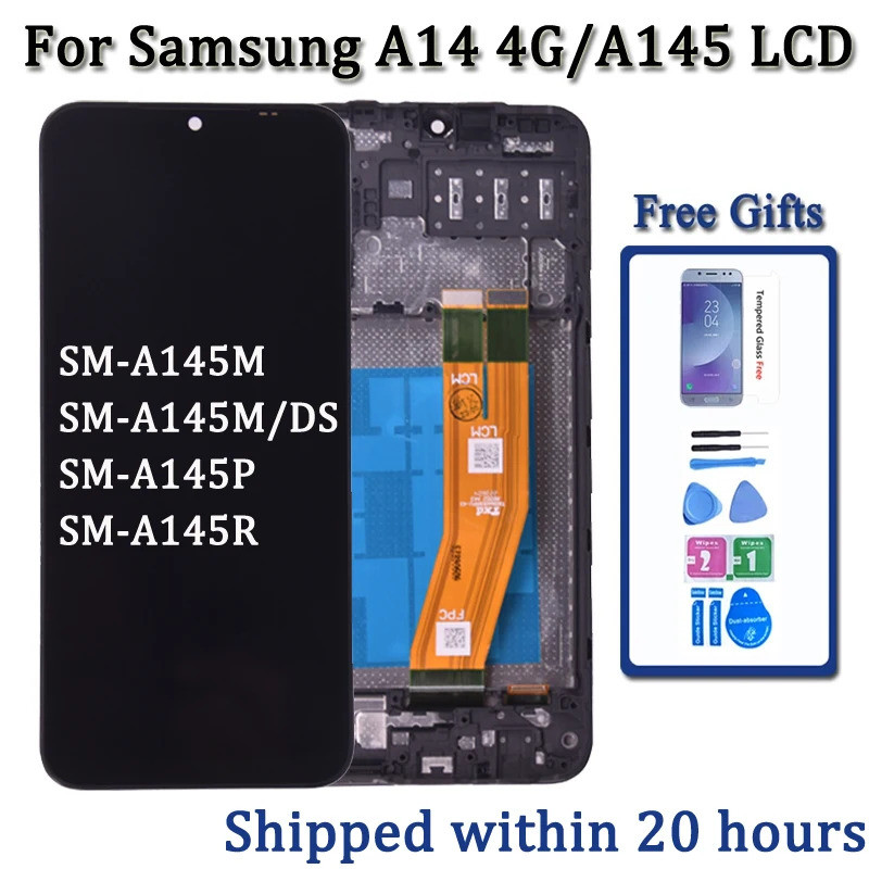 6.6 สําหรับ A14 4G LCD A145R A145M A145M A145M จอแสดงผล LCD Touch Screen Digitizer Assembly สําหรับ 