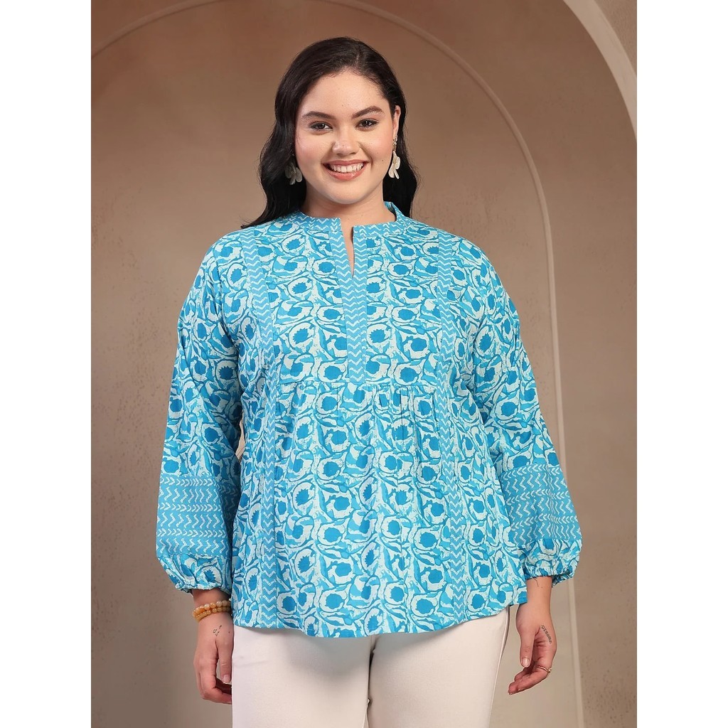 3XL - 6XL Indian Kurti พร้อมกางเกงและ duptta Long Short Women Kurtis Kurta Tunic Top Blouse Plus Set