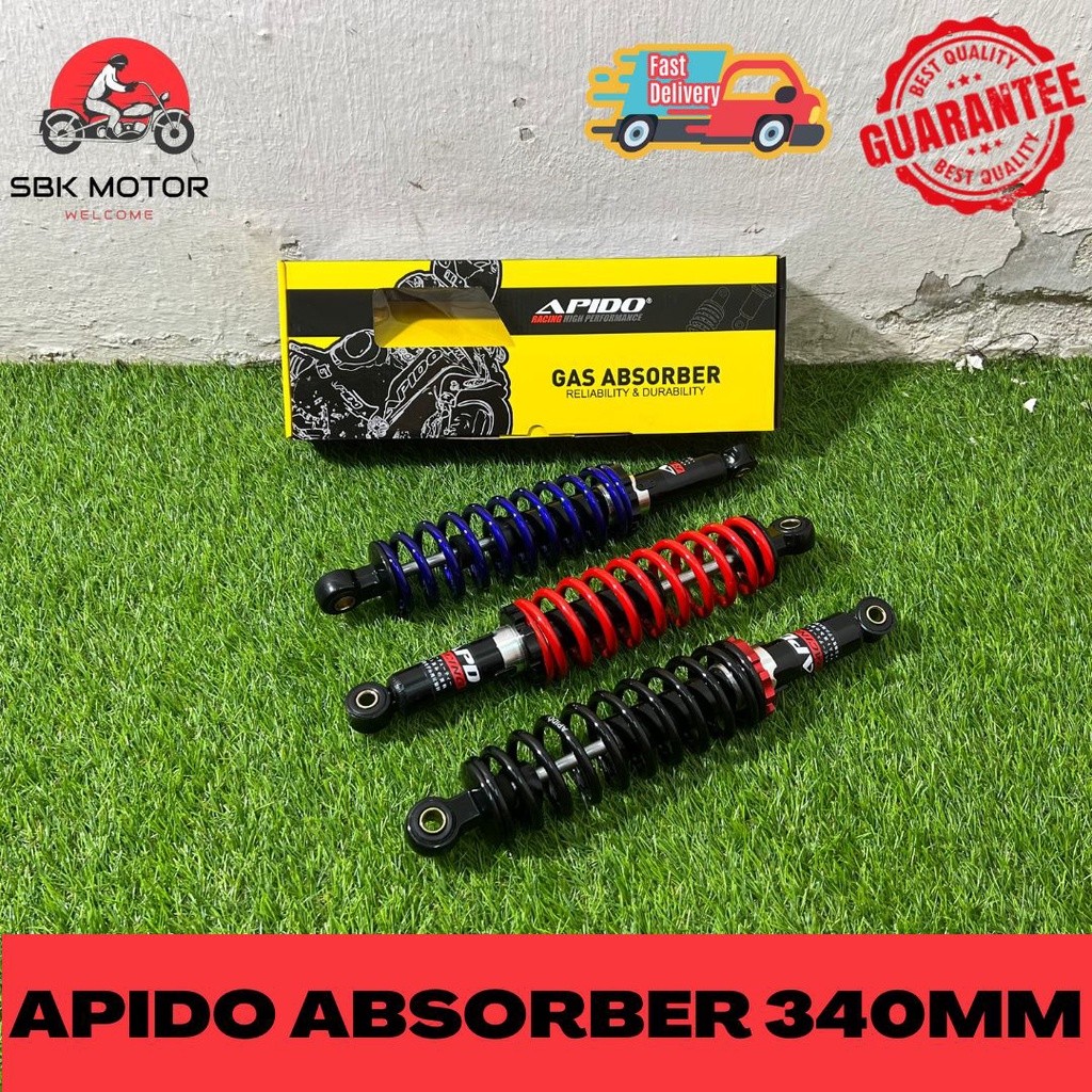 SBK MOTORAPIDO โช้คอัพ 340 มม. EX5 Class Wave100 Wave110 Wave125 Dash Dash125 Future Heavy-Duty Shoc