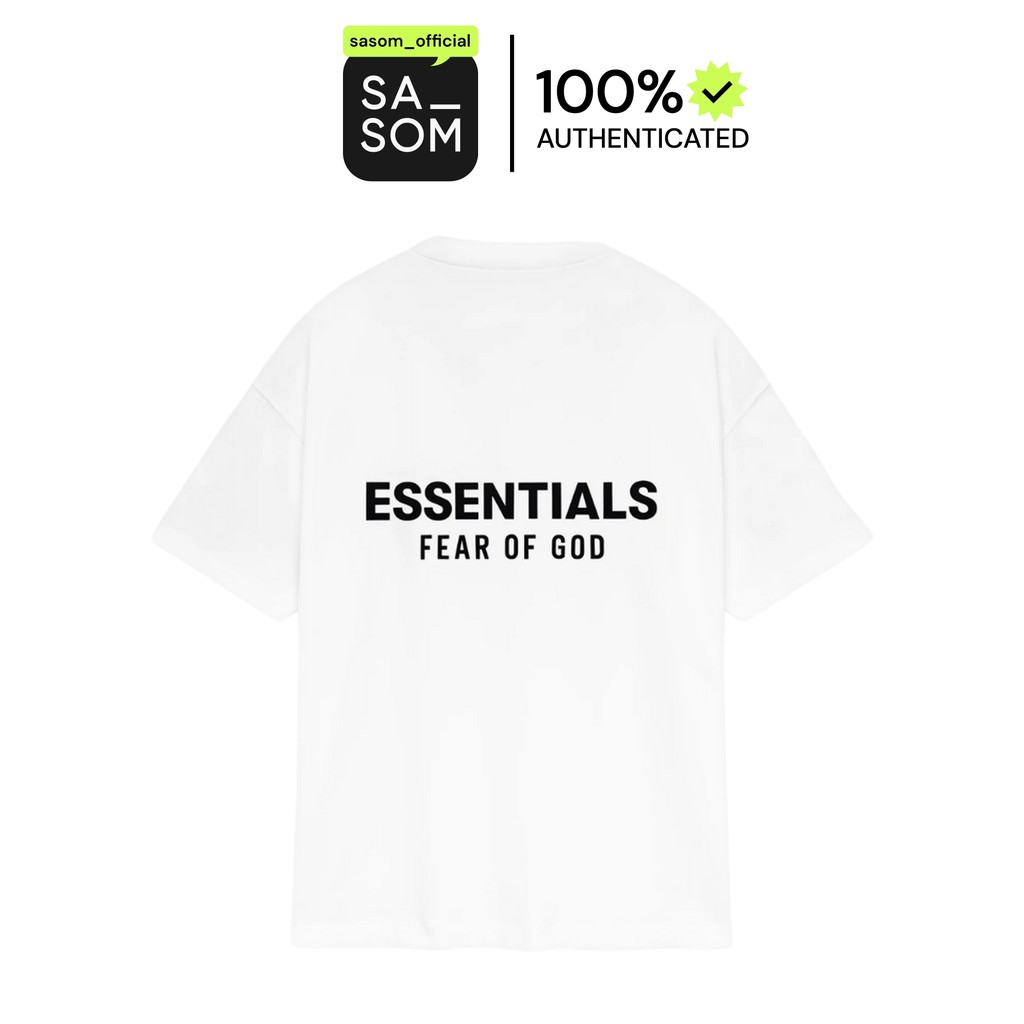 Fear of God Essentials Classic Short Sleeve Tee Bright White (SS25) | ของแท้ ตรวจสอบโดย SASOM