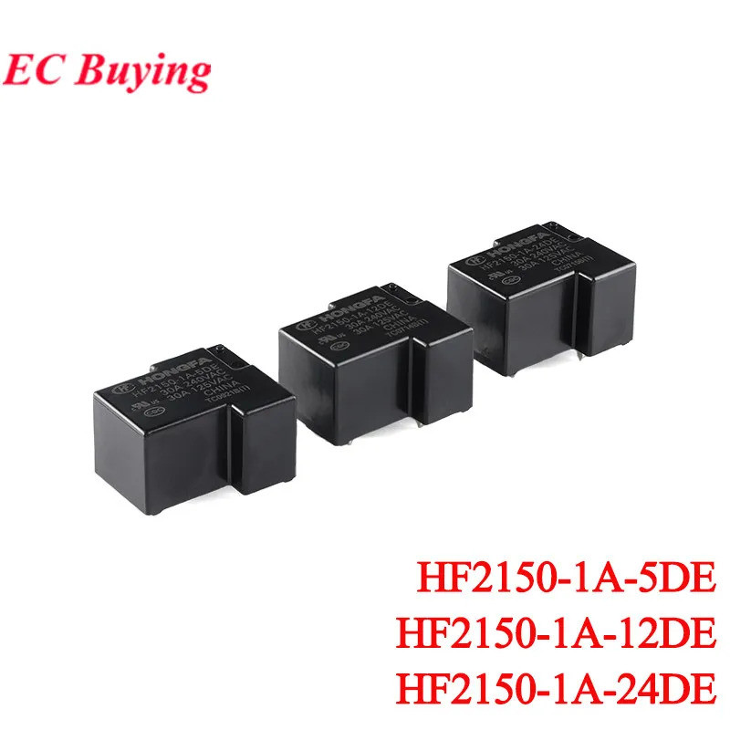2 ชิ้น/1 ชิ้นรีเลย์กําลังสูง HF2150 HF2150-1A HF2150-1A-5DE HF2150-1A-12DE HF2150-1A-24DE 30A DC 5V 