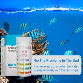 COD 6/7 in 1 100pcs Aquarium แถบทดสอบตรวจจับ PH เครื่องทดสอบ Nitrite Nitrate คลอรีนคาร์บอเนตรวมความแข็งด่างสําหรับถัง