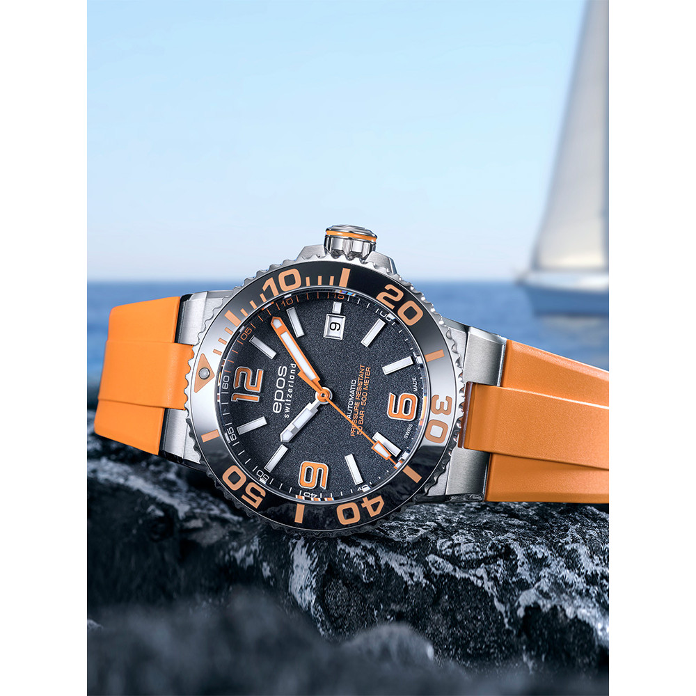 Swiss EPOS EPOS Diving Mechanical นาฬิกาผู้ชายกีฬา Sea Beast Kraken 3441.131.99.52.52