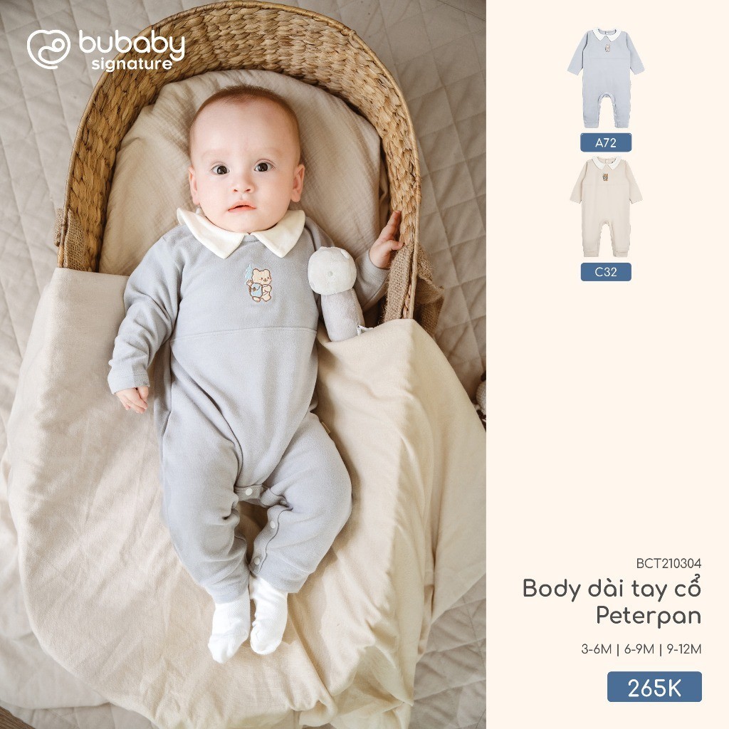 บูเบบี้ BCT210304 ชุดบอดี้สูทแขนยาวคอปก Peterpan T9.2