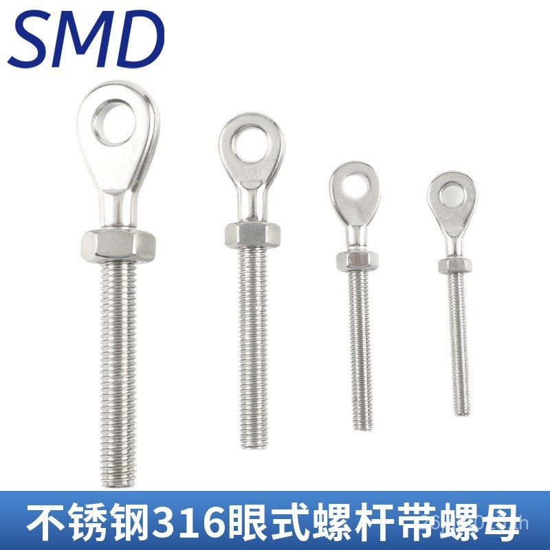 พร้อมแหวนน็อตรู 316 Fisheye สกรูสแตนเลส Bolt M5M6M8M10 Bolt U7RJ