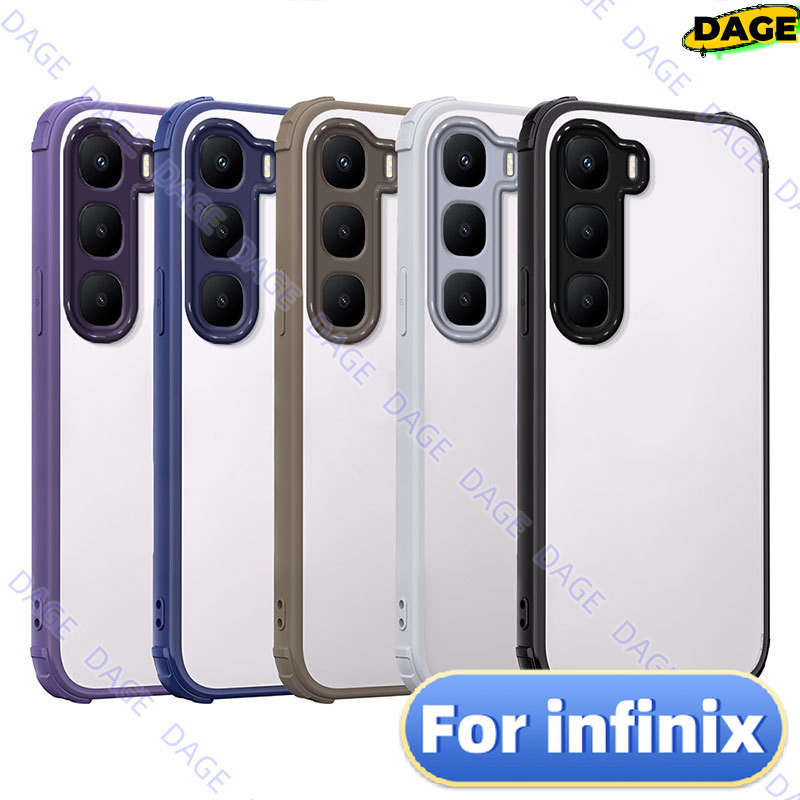 COD DAGE เคสกันกระแทกสําหรับ Infinix Hot 60 60i Hard ฝาหลังสําหรับ Infinix Hot 60 Pro Plus TPU + PC กันชนป้องกัน Capa Hot60 Coque